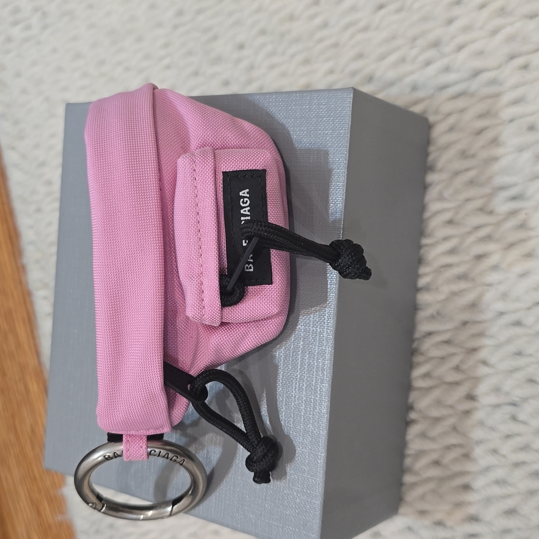 Balenciaga Pink Mini Keyring Pouch